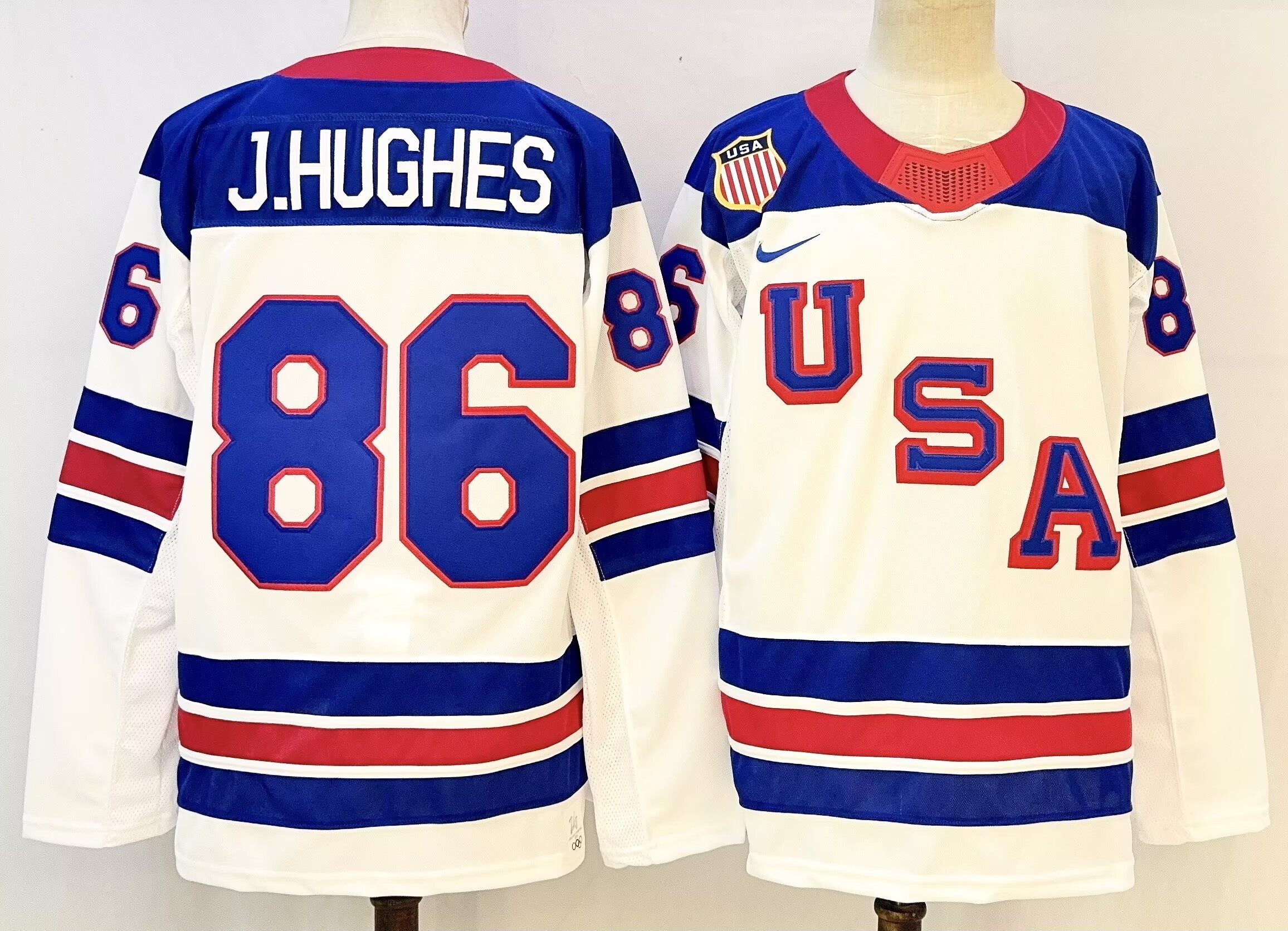 Men 2026 USA Olympic #86 J.Hughes white NHL Jersey->more nhl jerseys->NHL Jersey